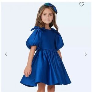 Janie and Jack Royal Blue Puff Sleeve Dress